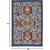 image:imageNourison Home Passion Blue Multicolor 110 x 210 Area Rug  Easy Clean Non Shedding Bed Room Living Room Dining Room Kitchen 2 x 3Blue Multicolor
