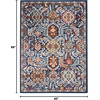image:imageNourison Home Passion Blue Multicolor 110 x 210 Area Rug  Easy Clean Non Shedding Bed Room Living Room Dining Room Kitchen 2 x 3Blue Multicolor