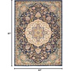 image:imageNourison Home Passion Grey Beige 110 x 210 Area Rug  Easy Clean Non Shedding Bed Room Living Room Dining Room Kitchen 2 x 3Navy Multicolor