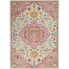 image:imageNourison Home Passion Ivory Pink 110 x 210 Area Rug  Easy Clean Non Shedding Bed Room Living Room Dining Room Kitchen 2 x 3Ivory Pink