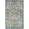 image:imageNourison Home Passion Ivory Pink 110 x 210 Area Rug  Easy Clean Non Shedding Bed Room Living Room Dining Room Kitchen 2 x 3IvoryLight Blue