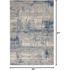 image:imageNourison Home Rustic Textures Modern Artistic IvoryBlue 53 x 73 Area Rug Easy Cleaning Non Shedding Bed Room Living Room Dining Room Kitchen5 x 7IvoryBlue