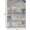 image:imageNourison Home Rustic Textures Modern Artistic IvoryBlue 53 x 73 Area Rug Easy Cleaning Non Shedding Bed Room Living Room Dining Room Kitchen5 x 7Ivory Blue