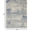 image:imageNourison Home Rustic Textures Modern Artistic IvoryBlue 53 x 73 Area Rug Easy Cleaning Non Shedding Bed Room Living Room Dining Room Kitchen5 x 7IvoryBlue