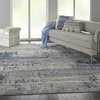 image:imageNourison Home Rustic Textures Modern Artistic IvoryBlue 53 x 73 Area Rug Easy Cleaning Non Shedding Bed Room Living Room Dining Room Kitchen5 x 7IvoryBlue
