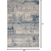 image:imageNourison Home Rustic Textures Modern Artistic IvoryBlue 53 x 73 Area Rug Easy Cleaning Non Shedding Bed Room Living Room Dining Room Kitchen5 x 7IvoryBlue