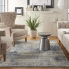 image:imageNourison Home Rustic Textures Modern Artistic IvoryBlue 53 x 73 Area Rug Easy Cleaning Non Shedding Bed Room Living Room Dining Room Kitchen5 x 7IvoryBlue