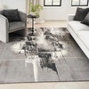 image:imageNourison Home Twilight Abstract GreyIvoryBlack 2 x 3 Area Rug Easy Cleaning Non Shedding Bed Room Living Room Dining Room Kitchen 2x3GreyIvoryBlack