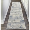 image:imageNourison Home Rustic Textures Modern Artistic IvoryBlue 53 x 73 Area Rug Easy Cleaning Non Shedding Bed Room Living Room Dining Room Kitchen5 x 7IvoryBlue