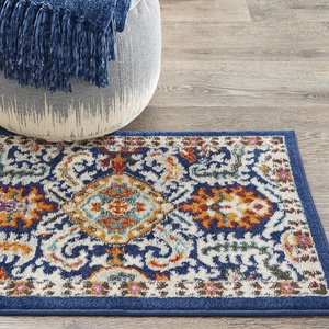 image:imageNourison Home Passion Blue Multicolor 110 x 210 Area Rug  Easy Clean Non Shedding Bed Room Living Room Dining Room Kitchen 2 x 3Blue Multicolor