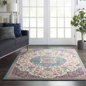 image:imageNourison Home Passion Grey Beige 110 x 210 Area Rug  Easy Clean Non Shedding Bed Room Living Room Dining Room Kitchen 2 x 3Ivory Multicolor