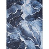 image:imageInspire Me Home Dcor Daydream Abstract Machine Washable Navy Blue 53 x 73 Area Rug Easy Cleaning Non Shedding Bed Room Living Room Dining Room Kitchen 5x7Navy Blue