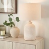 image:imageNourison 24 White Washed Terracotta Farmhouse Textured Table Lamp amp Essentials IndoorOutdoor Ivory Beige 8 x 10 Area Rug Easy Cleaning Non SheddingFarmhouse Rug  NRE01