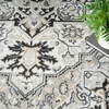 image:imageNourison Dekor Ivory Charcoal 710 x 910 Area Rug  Easy Clean Non Shedding Bed Room Living Room Dining Room Kitchen 8 x 10