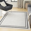 image:imageNourison Essentials 6 x 9 Ivory Black Fabric Contemporary Area Rug 6 x 9