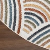 image:imageNourison Home Astra Machine Washable Ivory Multicolor 4 x Round Area Rug  Easy Clean Non Shedding Bed Room Living Room Dining Room Kitchen 4 x RoundIvory Multicolor