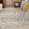 image:imageNourison Home Astra Machine Washable Ivory Multicolor 4 x Round Area Rug  Easy Clean Non Shedding Bed Room Living Room Dining Room Kitchen 4 x RoundIvory Multicolor