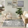 image:imageNourison Home Dekor Ivory Charcoal 53 x 7 Area Rug  Easy Clean Non Shedding Bed Room Living Room Dining Room Kitchen 5 x 7Ivory Charcoal
