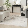 image:imageNourison Home Desire Abstract Ivory Grey Blue 9 x 12 Area Rug EasyCleaning Non Shedding Bed Room Living Room Dining Room Kitchen 9x12Cream Grey