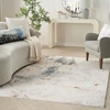 image:imageNourison Home Desire Abstract Ivory Grey Blue 9 x 12 Area Rug EasyCleaning Non Shedding Bed Room Living Room Dining Room Kitchen 9x12Ivory Grey Blue