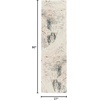 image:imageNourison Home Desire Abstract Ivory Grey Blue 9 x 12 Area Rug EasyCleaning Non Shedding Bed Room Living Room Dining Room Kitchen 9x12Ivory Grey Blue