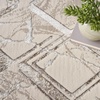 image:imageNourison Home Glam Geometric IvoryGrey 311 x 511 Area Rug Easy Cleaning Non Shedding Bed Room Living Room Dining Room Kitchen 4x6IvoryGrey