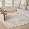 image:imageNourison Home Glam Geometric IvoryGrey 311 x 511 Area Rug Easy Cleaning Non Shedding Bed Room Living Room Dining Room Kitchen 4x6IvoryGrey