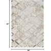 image:imageNourison Home Glam Geometric IvoryGrey 311 x 511 Area Rug Easy Cleaning Non Shedding Bed Room Living Room Dining Room Kitchen 4x6IvoryGrey