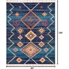 image:imageNourison Home Moroccan Casbah Bohemian Navy 67 x 96 Area Rug Easy Cleaning Non Shedding Bed Room Living Room Dining Room Kitchen 7x10Navy