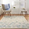 image:imageNourison Home Tranquil Grey Beige 6 x 9 Area Rug  Easy Clean Non Shedding Bed Room Living Room Dining Room Kitchen 6 x 9Ivory