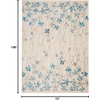 image:imageNourison Home Tranquil Grey Beige 6 x 9 Area Rug  Easy Clean Non Shedding Bed Room Living Room Dining Room Kitchen 6 x 9Ivory