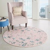 image:imageNourison Home Tranquil Grey Beige 6 x 9 Area Rug  Easy Clean Non Shedding Bed Room Living Room Dining Room Kitchen 6 x 9Pink