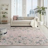 image:imageNourison Home Tranquil Grey Beige 6 x 9 Area Rug  Easy Clean Non Shedding Bed Room Living Room Dining Room Kitchen 6 x 9Pink