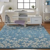 image:imageNourison Home Tranquil Grey Beige 6 x 9 Area Rug  Easy Clean Non Shedding Bed Room Living Room Dining Room Kitchen 6 x 9Turquoise