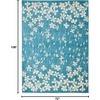 image:imageNourison Home Tranquil Grey Beige 6 x 9 Area Rug  Easy Clean Non Shedding Bed Room Living Room Dining Room Kitchen 6 x 9Turquoise