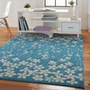 image:imageNourison Home Tranquil Grey Beige 6 x 9 Area Rug  Easy Clean Non Shedding Bed Room Living Room Dining Room Kitchen 6 x 9Turquoise