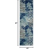 image:imageNourison Home Tranquil IvoryLight Blue 8 x 10 Area Rug  Easy Clean Non Shedding Bed Room Living Room Dining Room Kitchen 8 x 10NavyLight Blue