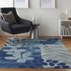 image:imageNourison Home Tranquil IvoryLight Blue 8 x 10 Area Rug  Easy Clean Non Shedding Bed Room Living Room Dining Room Kitchen 8 x 10NavyLight Blue