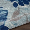 image:imageNourison Home Tranquil IvoryLight Blue 8 x 10 Area Rug  Easy Clean Non Shedding Bed Room Living Room Dining Room Kitchen 8 x 10NavyLight Blue