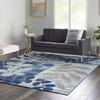 image:imageNourison Home Tranquil IvoryLight Blue 8 x 10 Area Rug  Easy Clean Non Shedding Bed Room Living Room Dining Room Kitchen 8 x 10NavyLight Blue