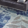 image:imageNourison Home Tranquil IvoryLight Blue 8 x 10 Area Rug  Easy Clean Non Shedding Bed Room Living Room Dining Room Kitchen 8 x 10NavyLight Blue