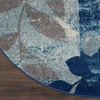 image:imageNourison Home Tranquil IvoryLight Blue 8 x 10 Area Rug  Easy Clean Non Shedding Bed Room Living Room Dining Room Kitchen 8 x 10NavyLight Blue