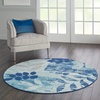 image:imageNourison Home Tranquil IvoryLight Blue 8 x 10 Area Rug  Easy Clean Non Shedding Bed Room Living Room Dining Room Kitchen 8 x 10NavyLight Blue