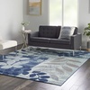 image:imageNourison Home Tranquil IvoryLight Blue 8 x 10 Area Rug  Easy Clean Non Shedding Bed Room Living Room Dining Room Kitchen 8 x 10NavyLight Blue