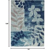 image:imageNourison Home Tranquil IvoryLight Blue 8 x 10 Area Rug  Easy Clean Non Shedding Bed Room Living Room Dining Room Kitchen 8 x 10NavyLight Blue