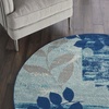 image:imageNourison Home Tranquil IvoryLight Blue 8 x 10 Area Rug  Easy Clean Non Shedding Bed Room Living Room Dining Room Kitchen 8 x 10NavyLight Blue