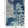 image:imageNourison Home Tranquil IvoryLight Blue 8 x 10 Area Rug  Easy Clean Non Shedding Bed Room Living Room Dining Room Kitchen 8 x 10NavyLight Blue