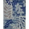 image:imageNourison Home Tranquil IvoryLight Blue 8 x 10 Area Rug  Easy Clean Non Shedding Bed Room Living Room Dining Room Kitchen 8 x 10NavyLight Blue