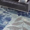 image:imageNourison Home Tranquil IvoryLight Blue 8 x 10 Area Rug  Easy Clean Non Shedding Bed Room Living Room Dining Room Kitchen 8 x 10NavyLight Blue