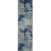 image:imageNourison Home Tranquil IvoryLight Blue 8 x 10 Area Rug  Easy Clean Non Shedding Bed Room Living Room Dining Room Kitchen 8 x 10NavyLight Blue